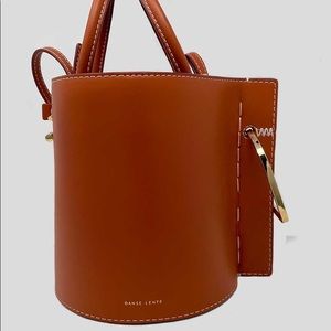 NWT Danse Lente Brown Ginger Bobbi Bucket Bag Leather MSRP $475